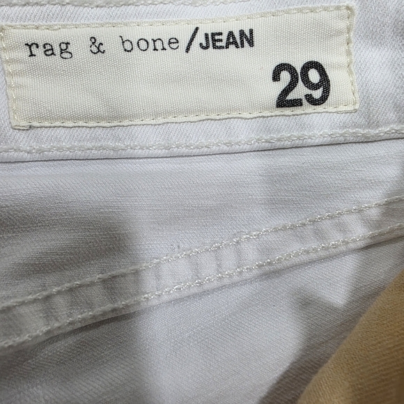 Rag & Bone /JEAN Capri Skinny Jeans White Raw Frayed Hem Stretch Size 29 - Picture 12 of 14